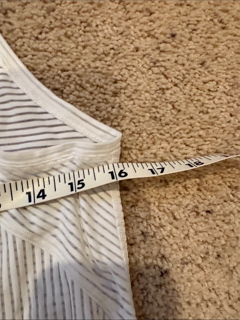 Lululemon athletica White Sheer Stripe Racerback Tank - Picture 4 of 5